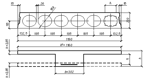 Чертеж плита в разрезе