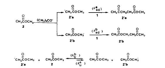 Decomposition du percarbonate de 0,O-t-butyle et 0-isopropbnyle en solution: acetonylation des esters, acides et nitriles