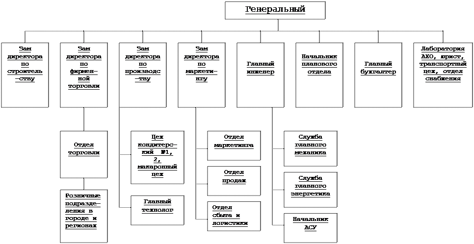 Схема организационной структуры магнит