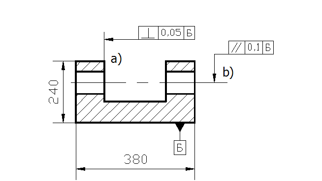 Допуск на перпендикулярность на чертеже