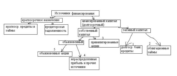 Выбор источника финансирования долгосрочных проектов